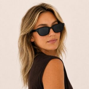zonnebril-Cindy-black-recht-model-trendy