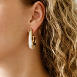 Oorbellen pearl goud